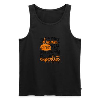 My Invisible Disease Multiple Sclerosis Awareness - Men's Premium Organic Tank Top - black - Front - AI Model Male 178 light (178cm)