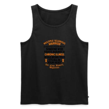Definition Multiple Sclerosis Warrior - Men's Premium Organic Tank Top - black - Front - Michal (187cm)