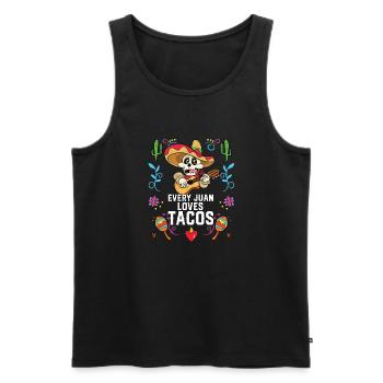 Every Juan Love Tacos Taco Eater Mexican Food - Men's Premium Organic Tank Top - black - Front - Michal (187cm)