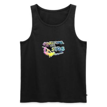 Awesome since 1985. Wakeboard Lifestyle Vintage - Men's Premium Organic Tank Top - black - Front - Michal (187cm)