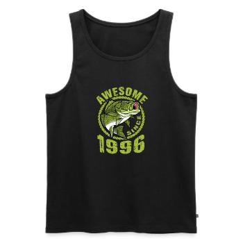 Awesome since 1996. Angel, Angler Geburtstag - Männer Premium Bio Tank Top - Schwarz - Vorne - Michal (187cm)