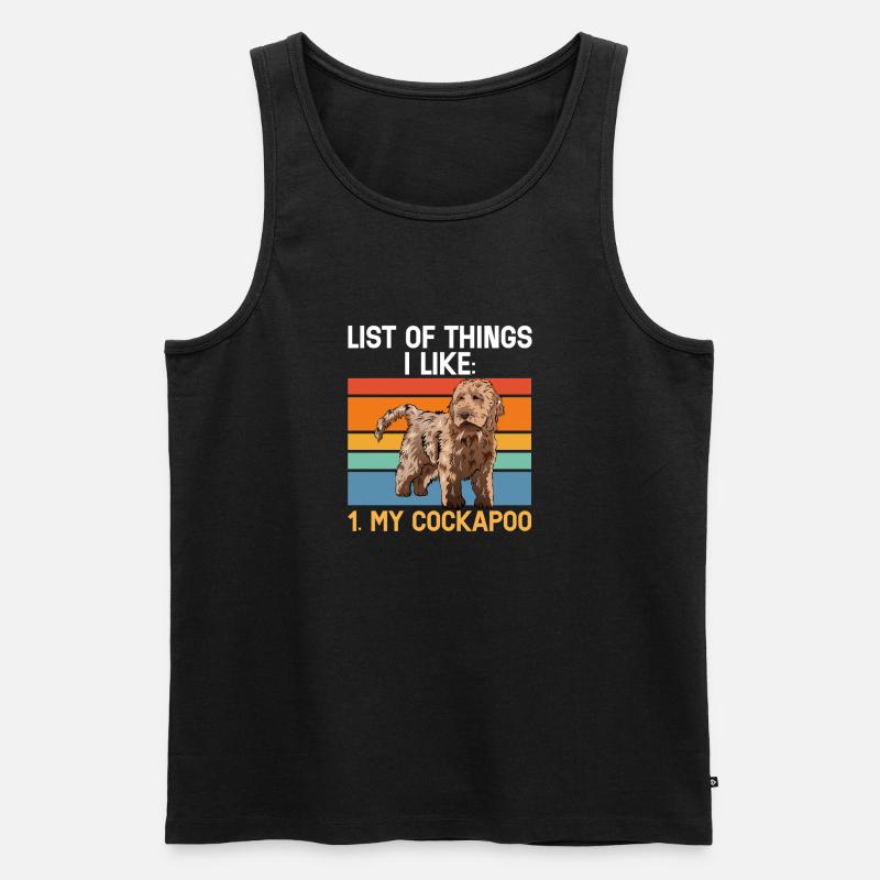 Cockapoo Hund - Männer Premium Bio Tank Top - Schwarz