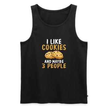 Cookie Lover Gifts - Men's Premium Organic Tank Top - black - Front - AI Model Male 178 light (178cm)