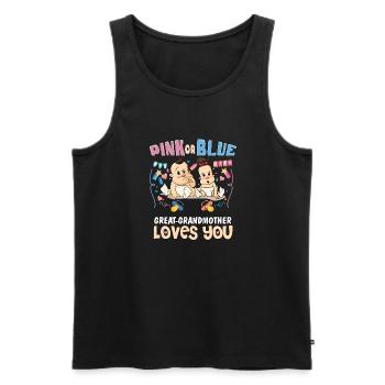 Pink or Blue Great-Grandmother Loves You Best - Männer Premium Bio Tank Top - Schwarz - Vorne - Michal (187cm)