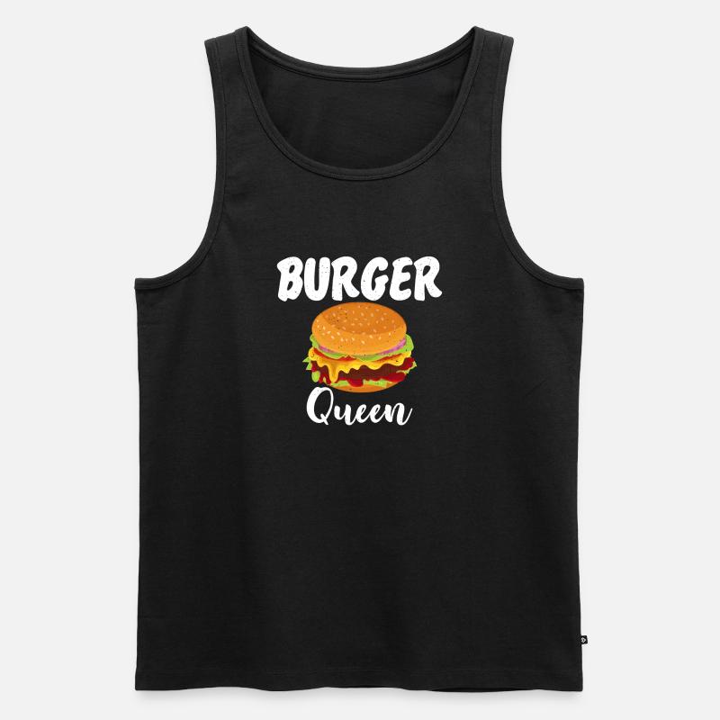 Burger Lover Geschenk - Männer Premium Bio Tank Top - Schwarz
