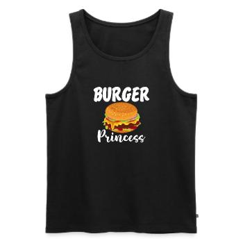 Burger Lover Gift - Men's Premium Organic Tank Top - black - Front - AI Model Male 178 light (178cm)