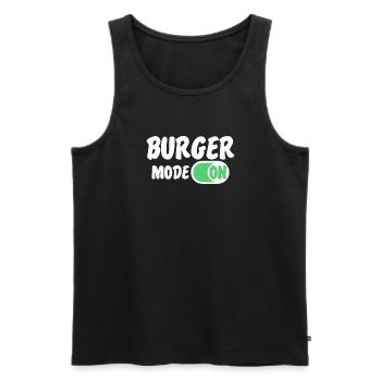 Burger Lover Gift - Men's Premium Organic Tank Top - black - Front - Michal (187cm)