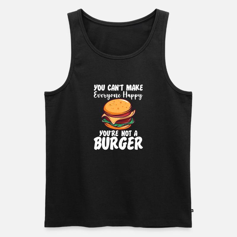 Burger Lover Geschenk - Männer Premium Bio Tank Top - Schwarz