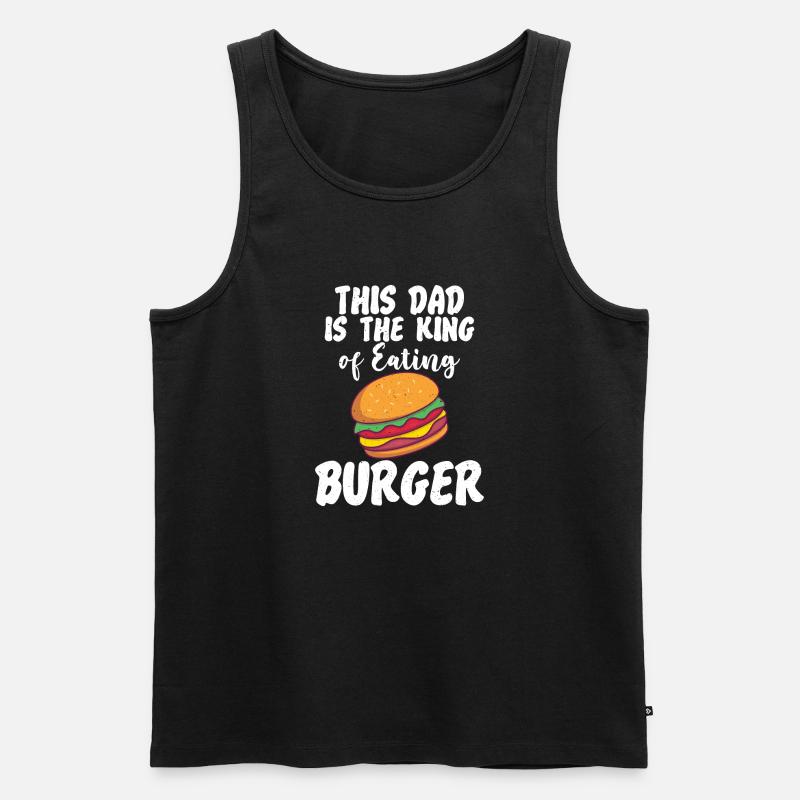 Burger Lover Geschenk - Männer Premium Bio Tank Top - Schwarz