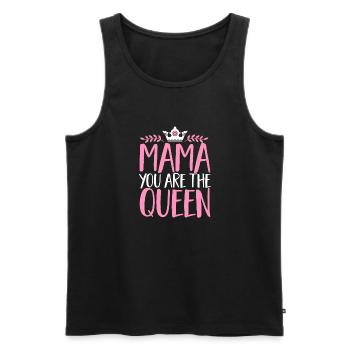Mother's Day Mama Queen Mama Mom - Men's Premium Organic Tank Top - black - Front - Michal (187cm)