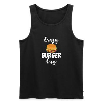 Burger Lover Cadeau - Débardeur bio Premium Homme - noir - Devant - AI Model Male 178 light (178cm)