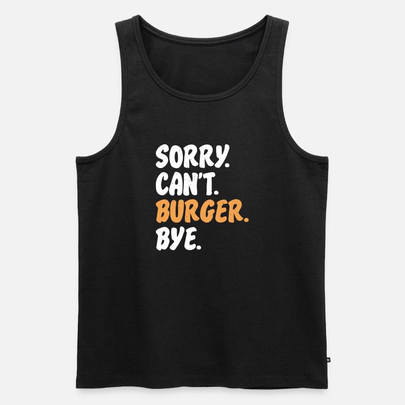 Burger Lover Geschenk - Männer Premium Bio Tank Top - Schwarz