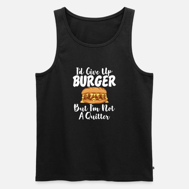 Burger Lover Geschenk - Männer Premium Bio Tank Top - Schwarz