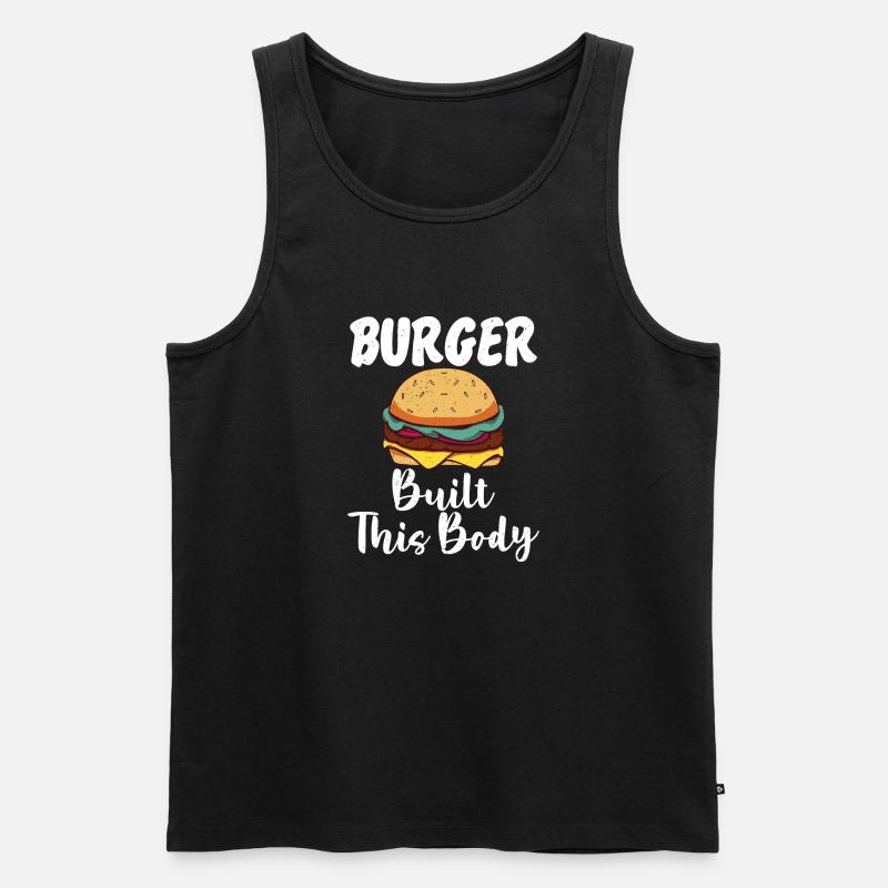 Burger Lover Geschenk - Männer Premium Bio Tank Top - Schwarz