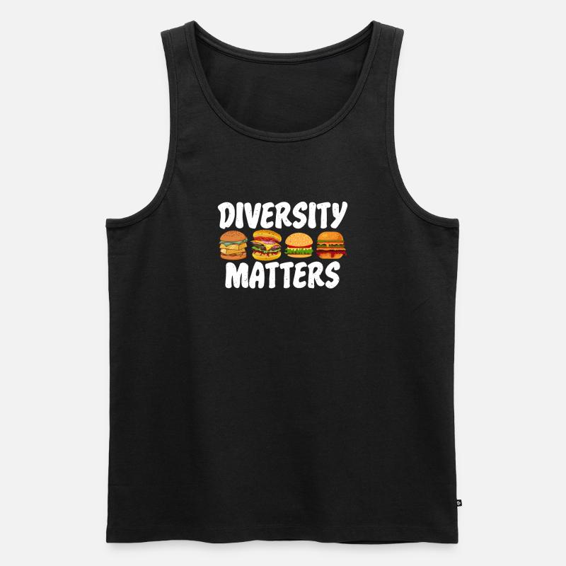 Burger Lover Geschenk - Männer Premium Bio Tank Top - Schwarz