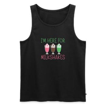 I love Milkshakes Milkshake Gift - Men's Premium Organic Tank Top - black - Front - Michal (187cm)