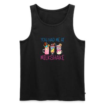 Ich liebe Milchshakes Milchshake Geschenk - Männer Premium Bio Tank Top - Schwarz - Vorne - Michal (187cm)
