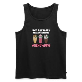 I love Milkshakes Milkshake Gift - Men's Premium Organic Tank Top - black - Front - AI Model Male 178 light (178cm)