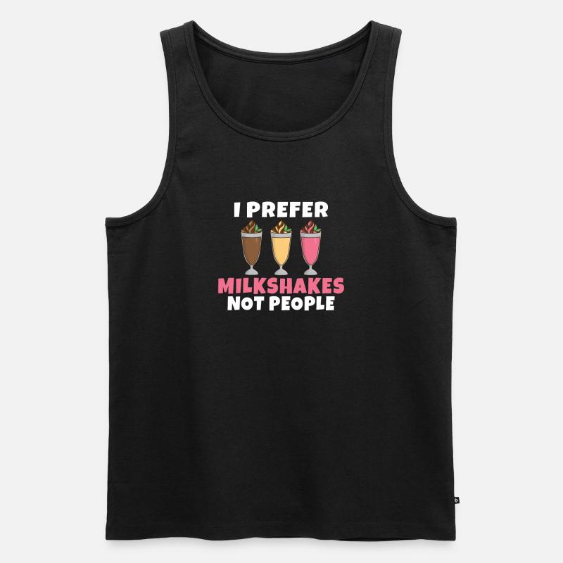 Ich liebe Milchshakes Milchshake Geschenk - Männer Premium Bio Tank Top - Schwarz