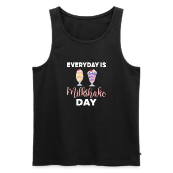 I love Milkshakes Milkshake Gift - Men's Premium Organic Tank Top - black - Front - AI Model Male 178 light (178cm)