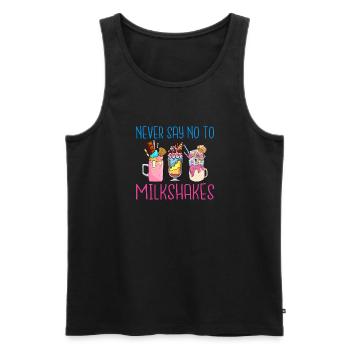 Ich liebe Milchshakes Milchshake Geschenk - Männer Premium Bio Tank Top - Schwarz - Vorne - Michal (187cm)