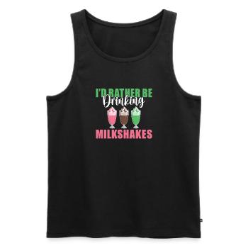 Ich liebe Milchshakes Milchshake Geschenk - Männer Premium Bio Tank Top - Schwarz - Vorne - Michal (187cm)
