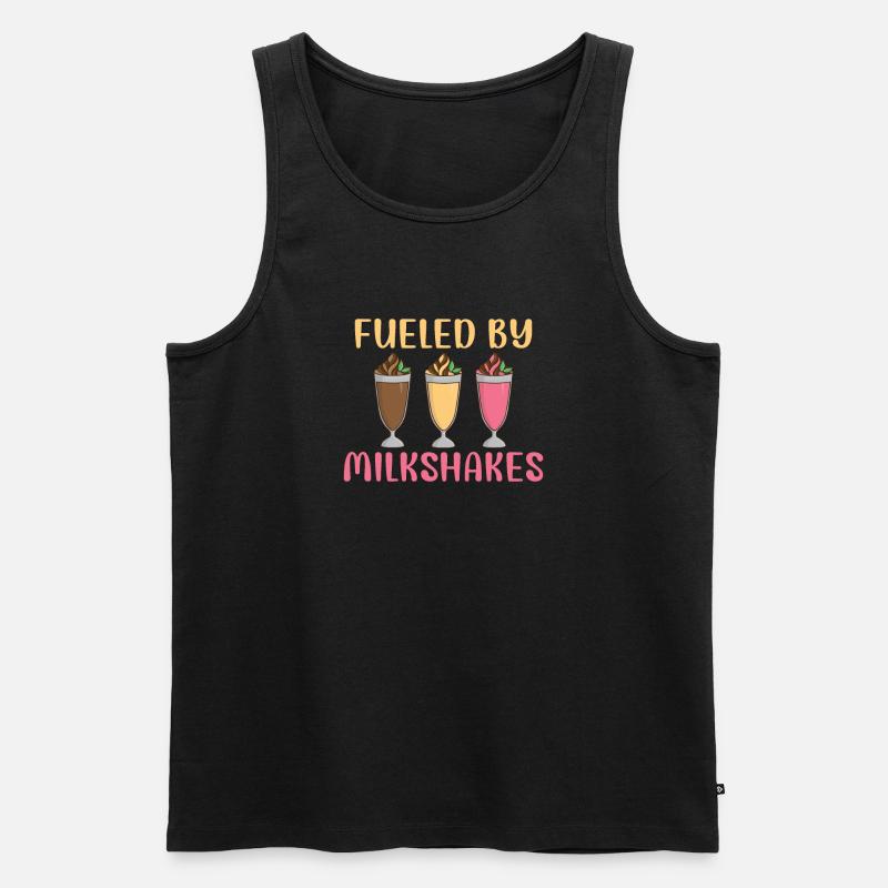 Ich liebe Milchshakes Milchshake Geschenk - Männer Premium Bio Tank Top - Schwarz