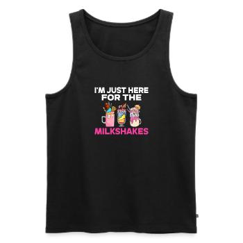 I love Milkshakes Milkshake Gift - Men's Premium Organic Tank Top - black - Front - Michal (187cm)