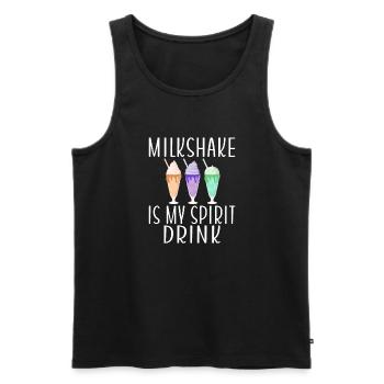 Ich liebe Milchshakes Milchshake Geschenk - Männer Premium Bio Tank Top - Schwarz - Vorne - Michal (187cm)