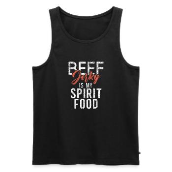 Beef Jerky Geschenk Beef Jerky Liebhaber - Männer Premium Bio Tank Top - Schwarz - Vorne - Michal (187cm)