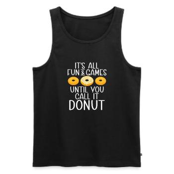 Cadeaux Bagel Bagel Lover - Débardeur bio Premium Homme - noir - Devant - Michal (187cm)