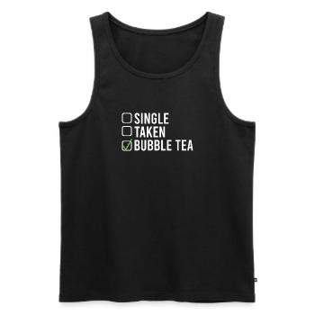 Bubble Tea Lover Gift - Men's Premium Organic Tank Top - black - Front - Michal (187cm)