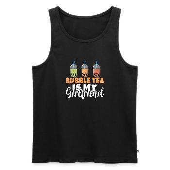 Bubble Tea Lover Gift - Men's Premium Organic Tank Top - black - Front - AI Model Male 178 light (178cm)