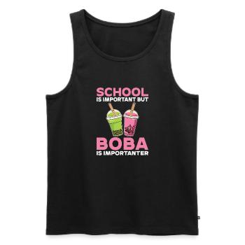 Bubble Tea Lover Gift - Men's Premium Organic Tank Top - black - Front - AI Model Male 178 light (178cm)