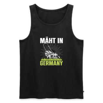 Mäht In Germany Garten Gartenarbeit Rasenmäher - Männer Premium Bio Tank Top - Schwarz - Vorne - Michal (187cm)