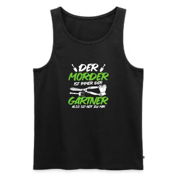 Gärtner Beet Pflanzen Und Blumen Garten Arbeit - Männer Premium Bio Tank Top - Schwarz - Vorne - Michal (187cm)