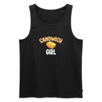 Sandwich Lover Gift - Men's Premium Organic Tank Top - black - Front - AI Model Male 178 light (178cm)