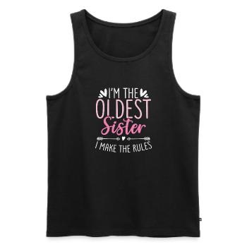 In The Oldest Sister I Make The Rules siblings - Men's Premium Organic Tank Top - black - Front - AI Model Male 178 light (178cm)