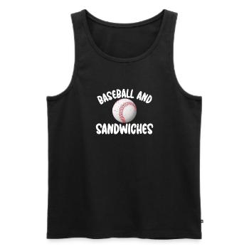 Sandwich Lover Gift - Men's Premium Organic Tank Top - black - Front - AI Model Male 178 light (178cm)