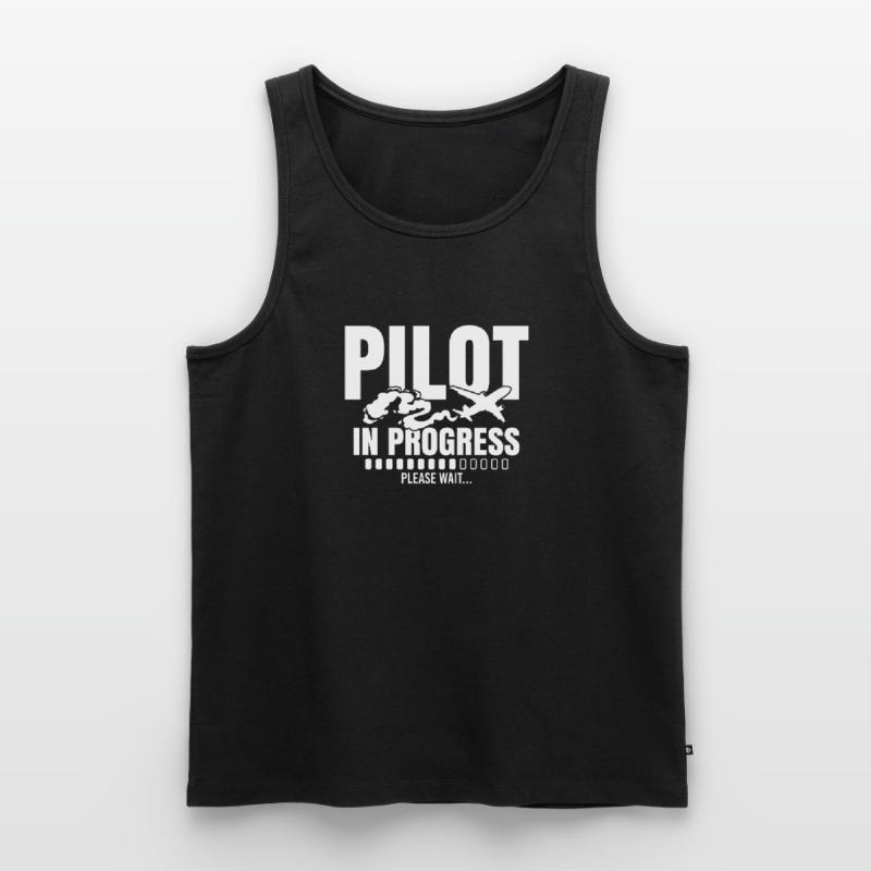 Pilot In Progress Please Wait Loading Plane Männer Premium Bio Tank Top