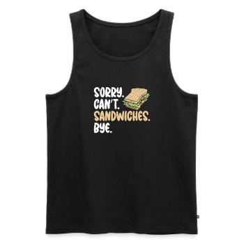 Sandwich Lover Gift - Men's Premium Organic Tank Top - black - Front - AI Model Male 178 light (178cm)