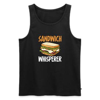 Sandwich Lover Gift - Men's Premium Organic Tank Top - black - Front - AI Model Male 178 light (178cm)