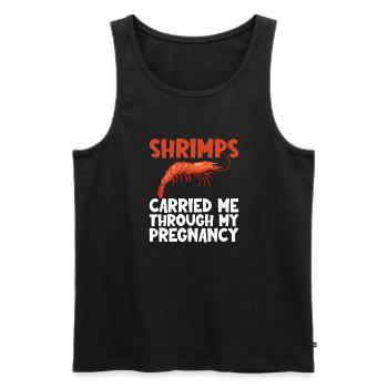 Shrimp Lover Gift - Men's Premium Organic Tank Top - black - Front - AI Model Male 178 light (178cm)