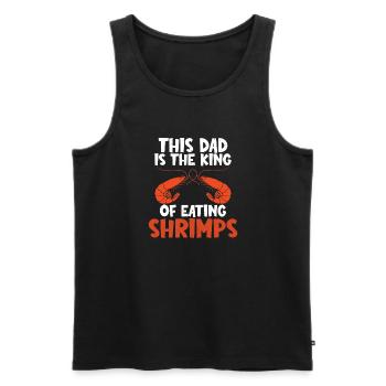 Shrimp Lover Gift - Men's Premium Organic Tank Top - black - Front - AI Model Male 178 light (178cm)
