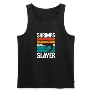 Shrimp Lover Gift - Men's Premium Organic Tank Top - black - Front - Michal (187cm)