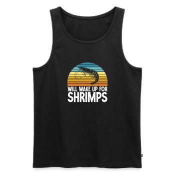 Shrimp Lover Gift - Men's Premium Organic Tank Top - black - Front - AI Model Male 178 light (178cm)