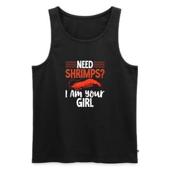 Shrimp Lover Gift - Men's Premium Organic Tank Top - black - Front - AI Model Male 178 light (178cm)