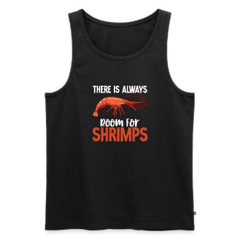 Shrimp Lover Gift - Men's Premium Organic Tank Top - black - Front - AI Model Male 178 light (178cm)