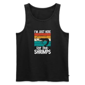 Shrimp Lover Gift - Men's Premium Organic Tank Top - black - Front - AI Model Male 178 light (178cm)