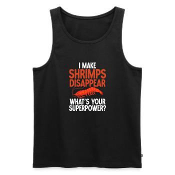 Shrimp Lover Gift - Men's Premium Organic Tank Top - black - Front - AI Model Male 178 light (178cm)